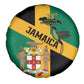 Happy Jumieka Independence Day Spare Tire Cover Coat Of Arms Flag Style