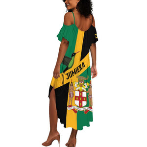 Happy Jumieka Independence Day Summer Maxi Dress Coat Of Arms Flag Style