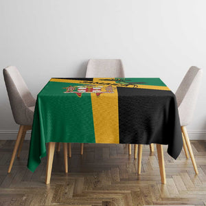 Happy Jumieka Independence Day Tablecloth Coat Of Arms Flag Style