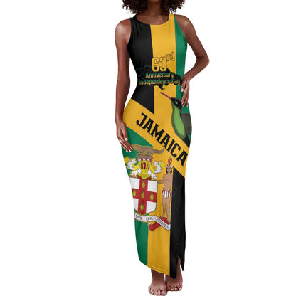 Happy Jumieka Independence Day Tank Maxi Dress Coat Of Arms Flag Style