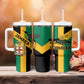 Happy Jumieka Independence Day Tumbler With Handle Coat Of Arms Flag Style