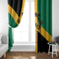 Happy Jumieka Independence Day Window Curtain Coat Of Arms Flag Style