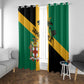 Happy Jumieka Independence Day Window Curtain Coat Of Arms Flag Style