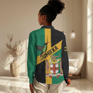Happy Jumieka Independence Day Women Casual Shirt Coat Of Arms Flag Style