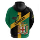 Happy Jumieka Independence Day Zip Hoodie Coat Of Arms Flag Style