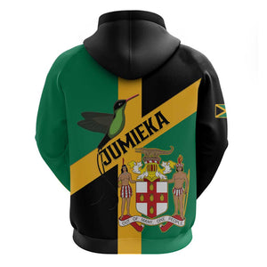Happy Jumieka Independence Day Zip Hoodie Coat Of Arms Flag Style