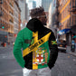 Happy Jumieka Independence Day Zip Hoodie Coat Of Arms Flag Style