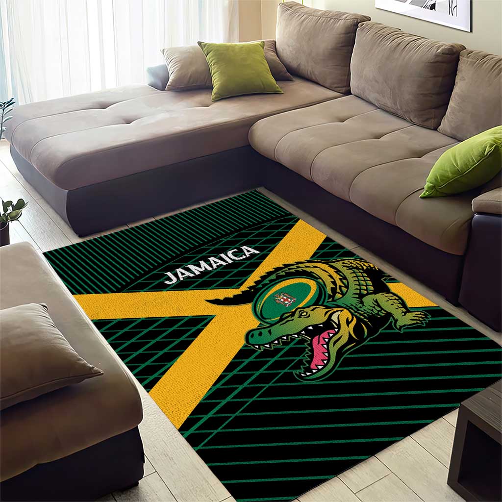 Jamaica Rugby Area Rug Go Champions