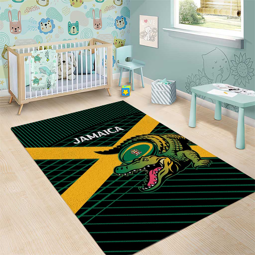 Jamaica Rugby Area Rug Go Champions