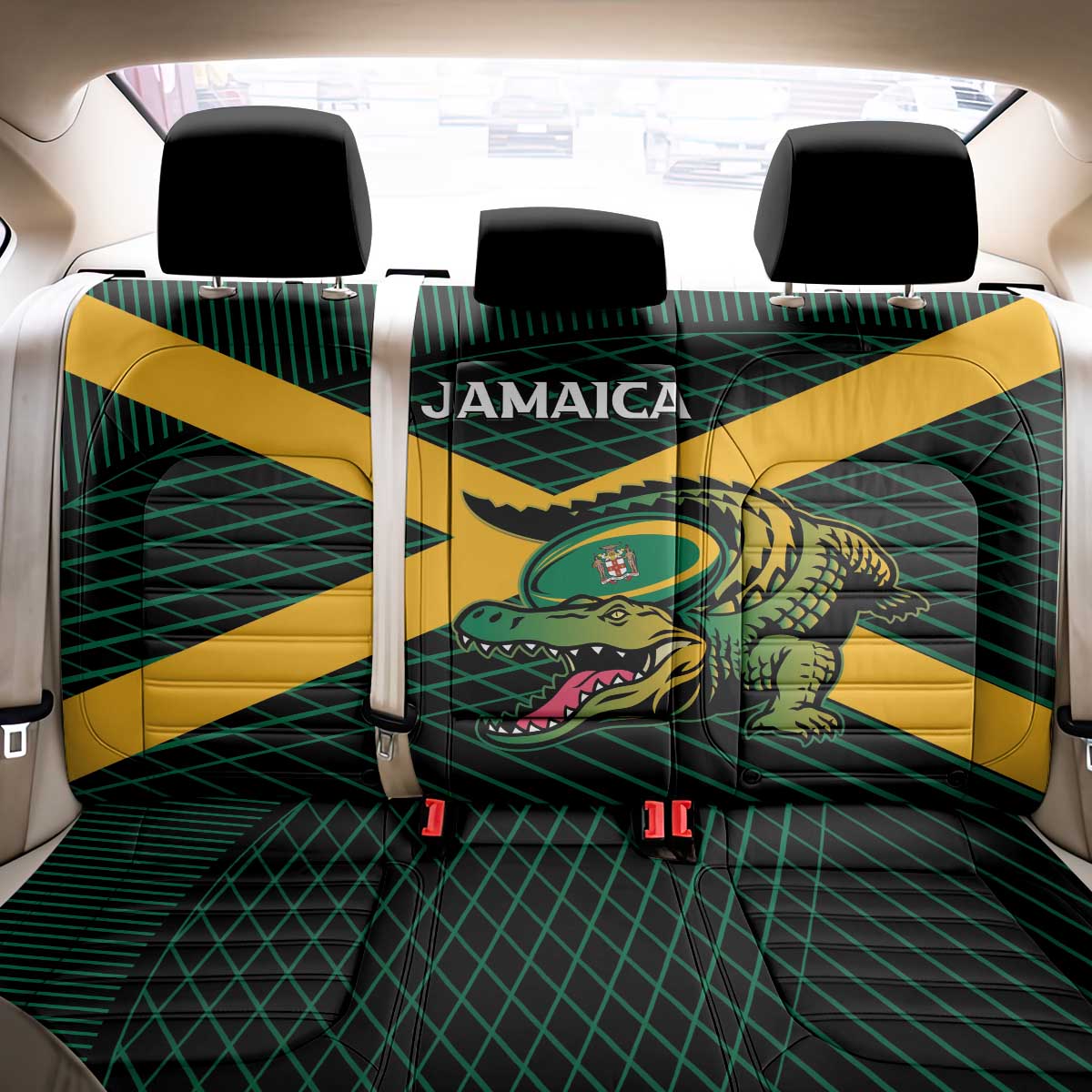 Jamaica Rugby Back Car Seat Cover Go Champions