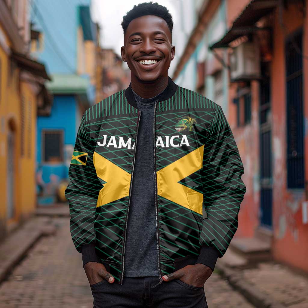 Jamaica Rugby Custom Bomber Jacket Go Champions