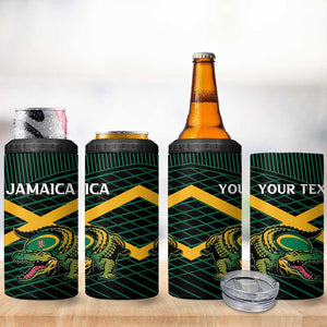 Jamaica Rugby Custom 4 in 1 Can Cooler Tumbler Go Champions