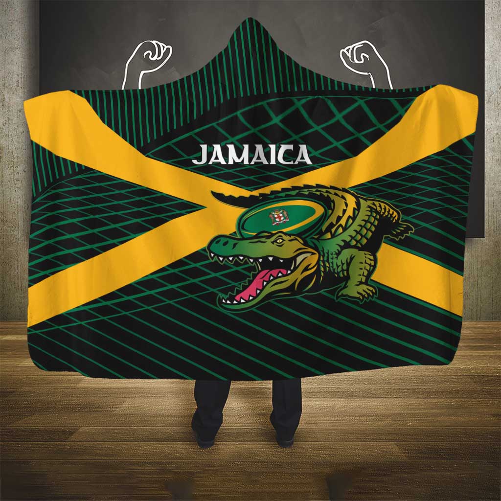 Jamaica Rugby Hooded Blanket Go Champions