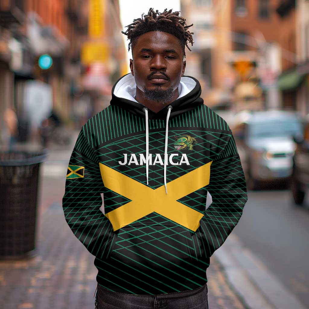Jamaica Rugby Custom Hoodie Go Champions