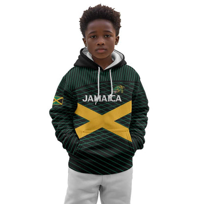 Jamaica Rugby Custom Kid Hoodie Go Champions
