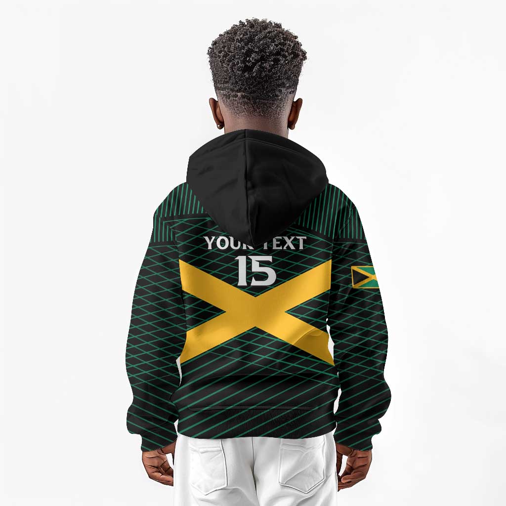 Jamaica Rugby Custom Kid Hoodie Go Champions