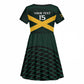 Jamaica Rugby Custom Kid Short Sleeve Dress Go Champions