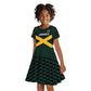 Jamaica Rugby Custom Kid Short Sleeve Dress Go Champions