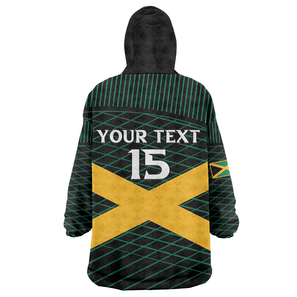 Jamaica Rugby Custom Kid Wearable Blanket Hoodie Go Champions