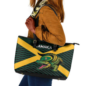 Jamaica Rugby Leather Tote Bag Go Champions