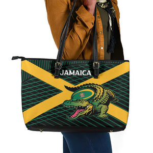 Jamaica Rugby Leather Tote Bag Go Champions