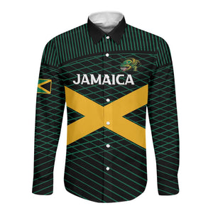Jamaica Rugby Custom Long Sleeve Button Shirt Go Champions