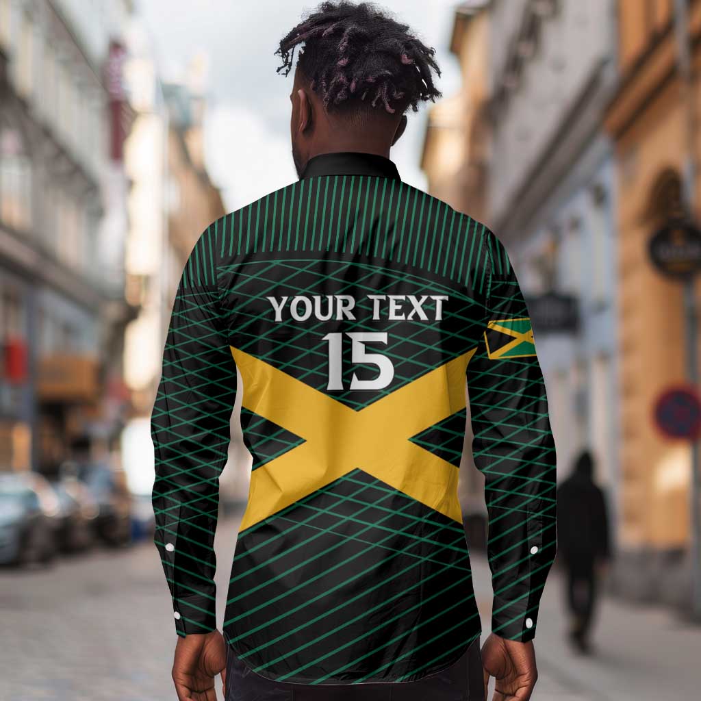 Jamaica Rugby Custom Long Sleeve Button Shirt Go Champions