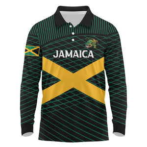 Jamaica Rugby Custom Long Sleeve Polo Shirt Go Champions