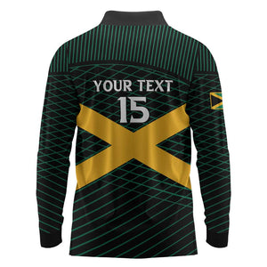 Jamaica Rugby Custom Long Sleeve Polo Shirt Go Champions