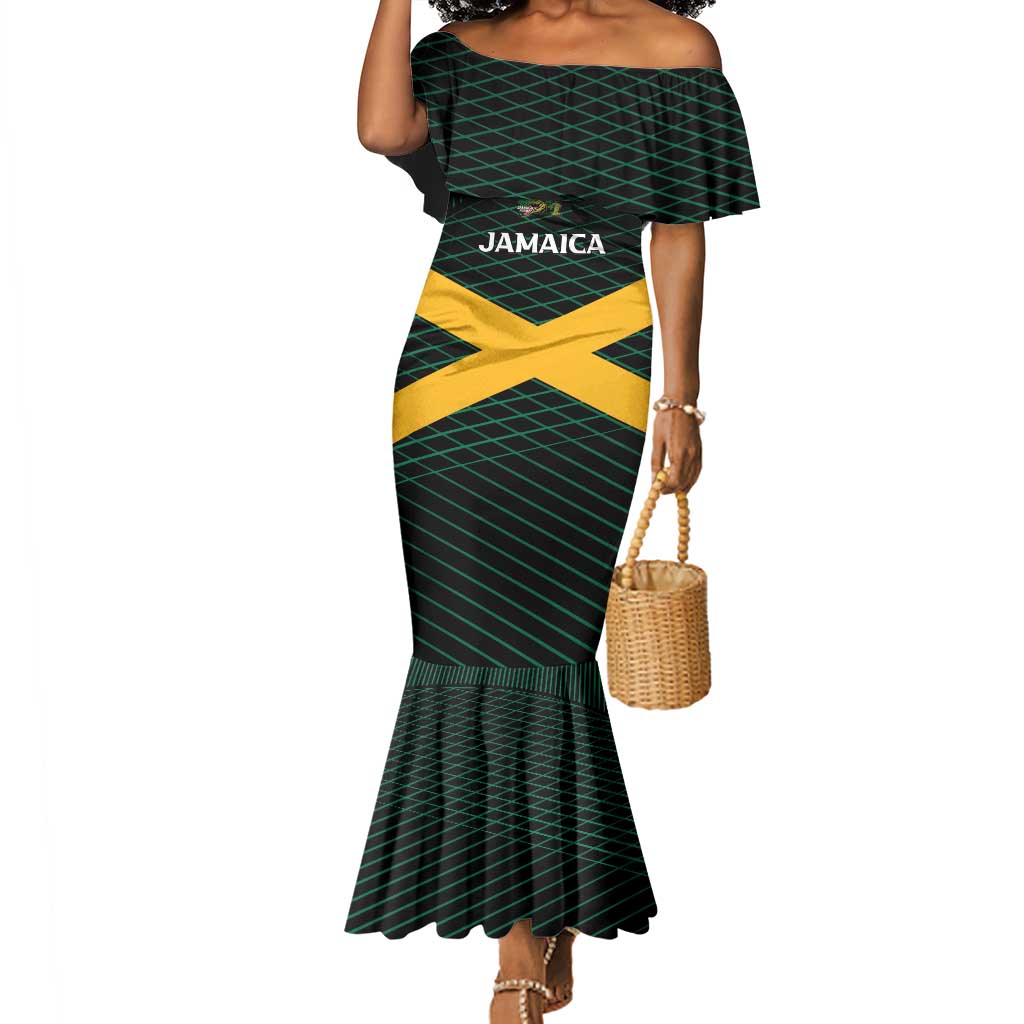 Jamaica Rugby Custom Mermaid Dress Go Champions