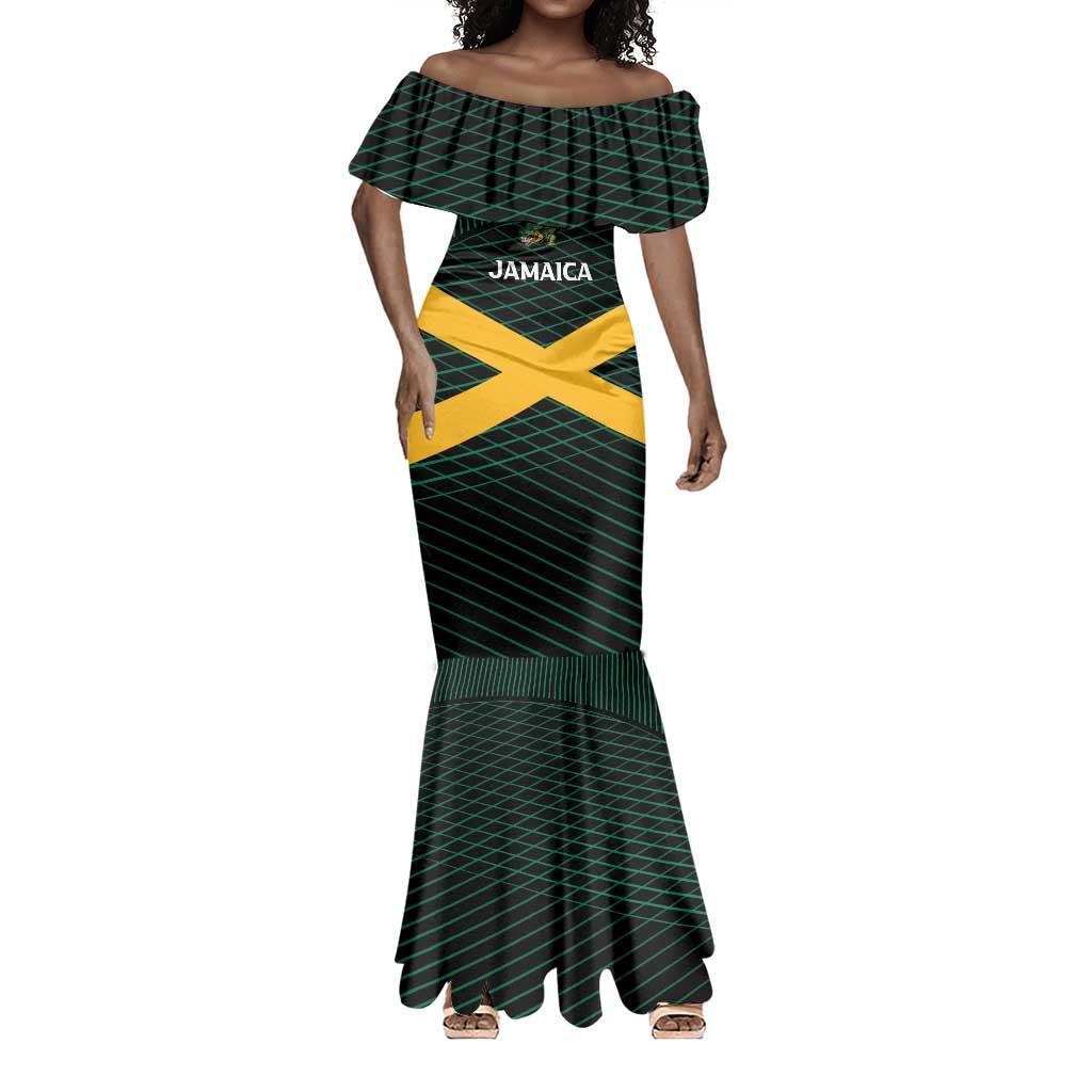 Jamaica Rugby Custom Mermaid Dress Go Champions