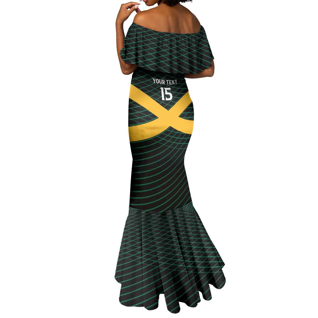 Jamaica Rugby Custom Mermaid Dress Go Champions