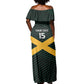 Jamaica Rugby Custom Off Shoulder Maxi Dress Go Champions