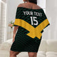 Jamaica Rugby Custom Off Shoulder Short Dress Go Champions