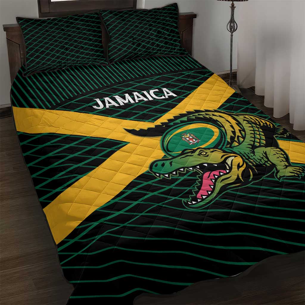 Jamaica Rugby Quilt Bed Set Go Champions