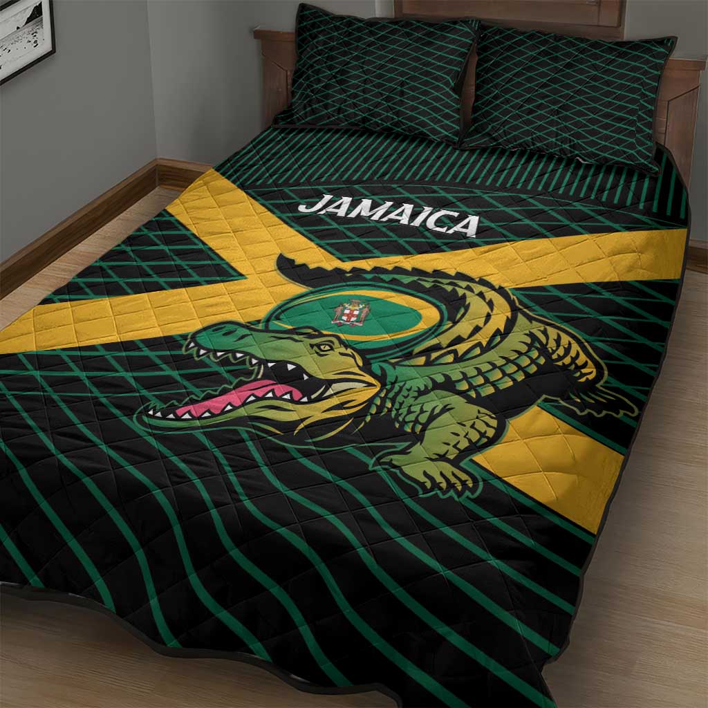 Jamaica Rugby Quilt Bed Set Go Champions