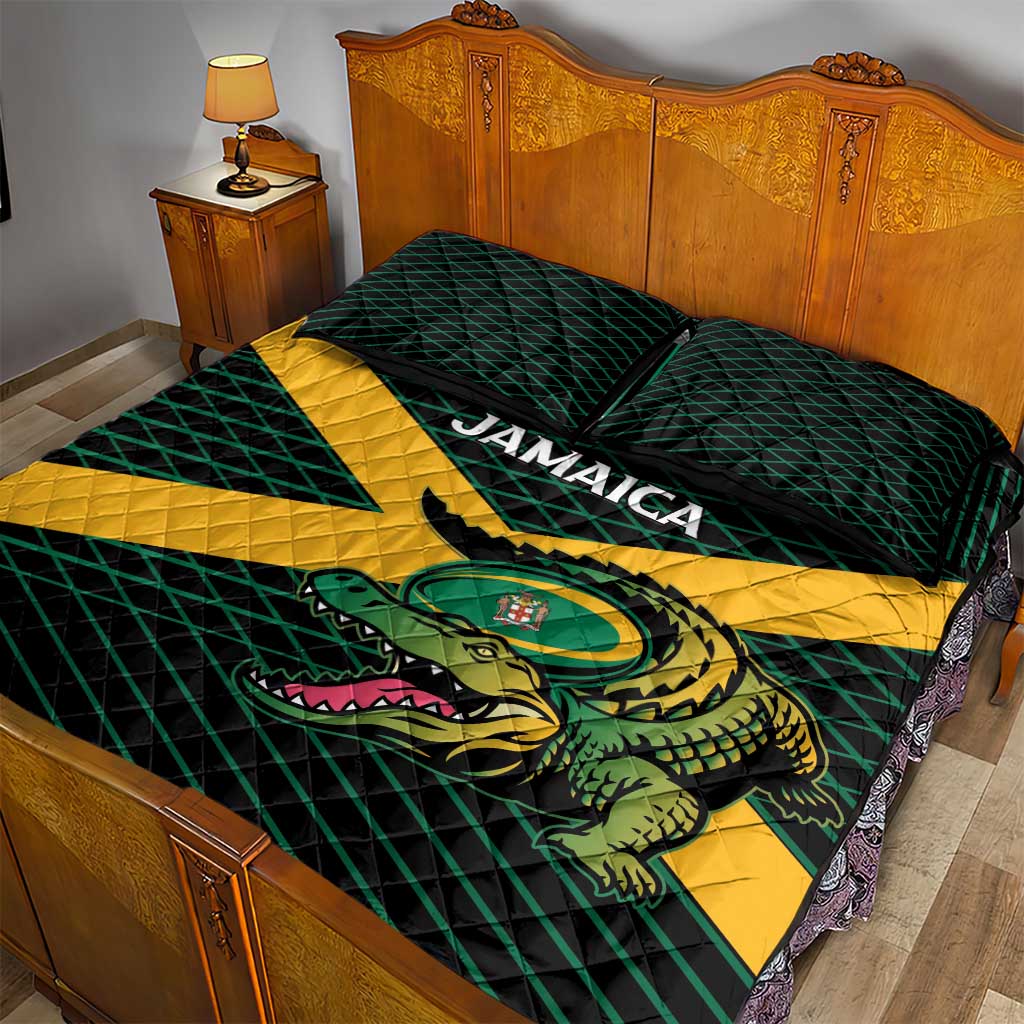 Jamaica Rugby Quilt Bed Set Go Champions