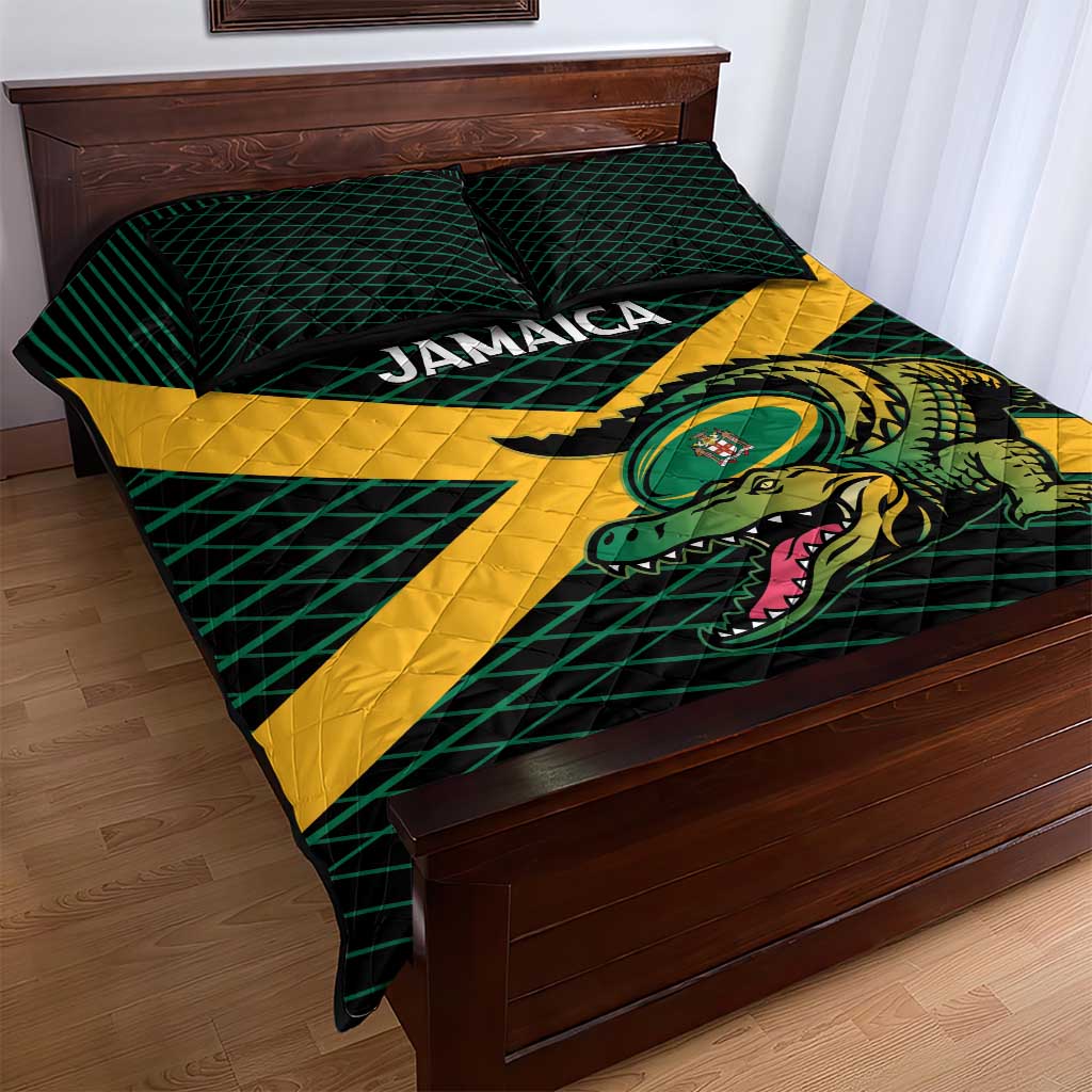 Jamaica Rugby Quilt Bed Set Go Champions