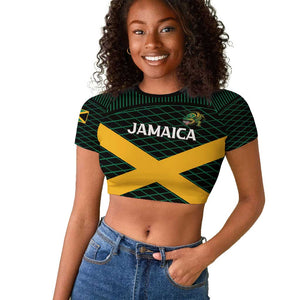 Jamaica Rugby Custom Raglan Cropped T shirt Go Champions