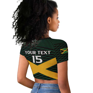 Jamaica Rugby Custom Raglan Cropped T shirt Go Champions