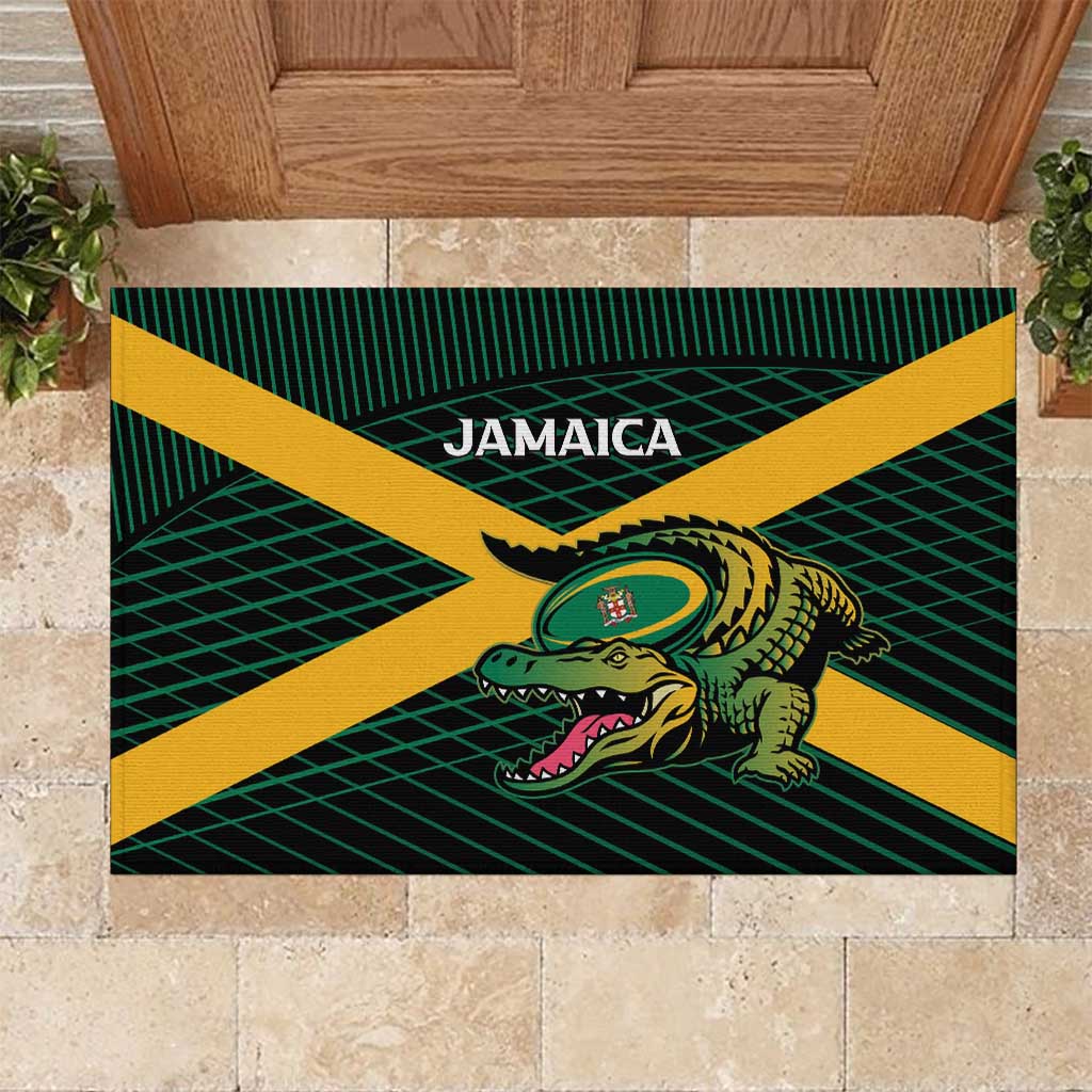 Jamaica Rugby Rubber Doormat Go Champions