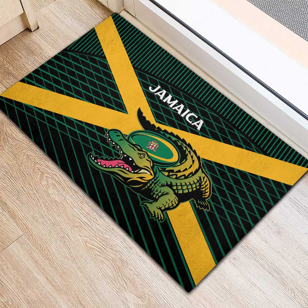 Jamaica Rugby Rubber Doormat Go Champions
