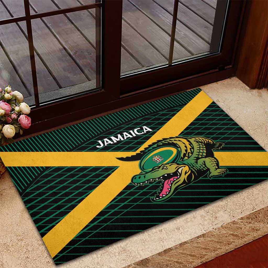 Jamaica Rugby Rubber Doormat Go Champions