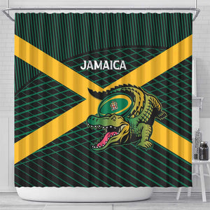 Jamaica Rugby Shower Curtain Go Champions