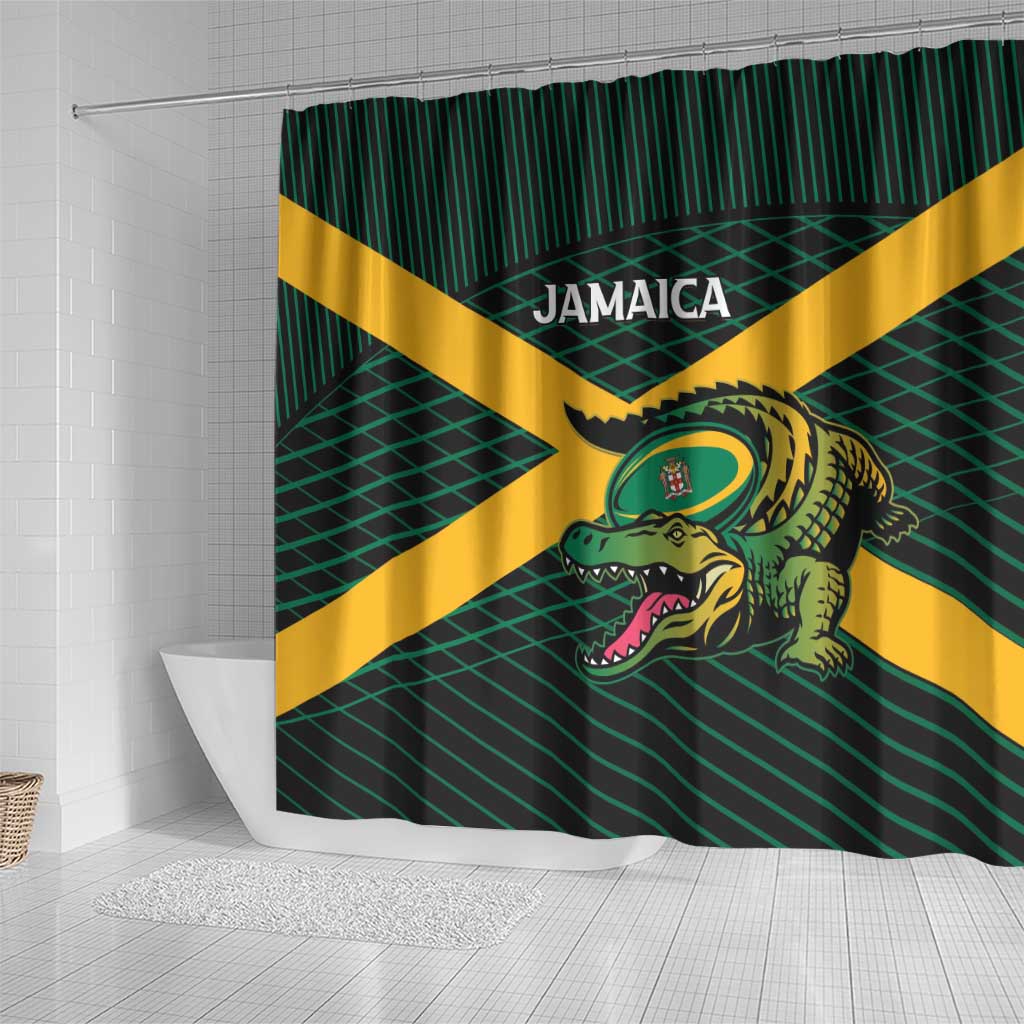 Jamaica Rugby Shower Curtain Go Champions
