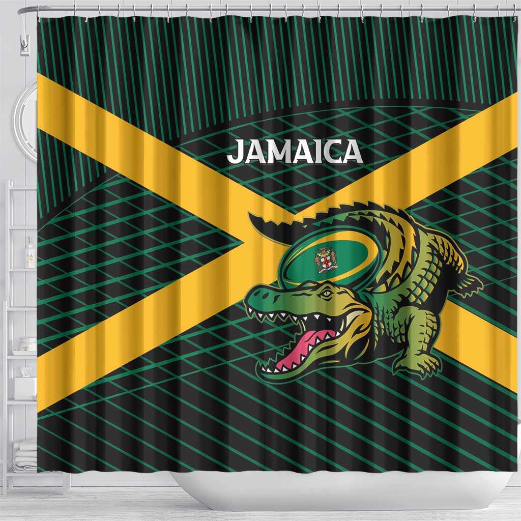 Jamaica Rugby Shower Curtain Go Champions