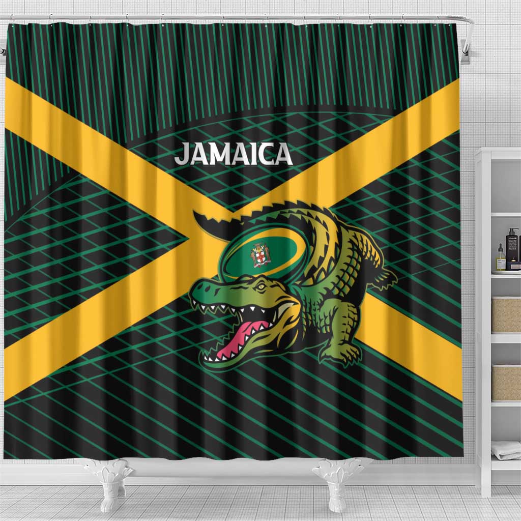 Jamaica Rugby Shower Curtain Go Champions