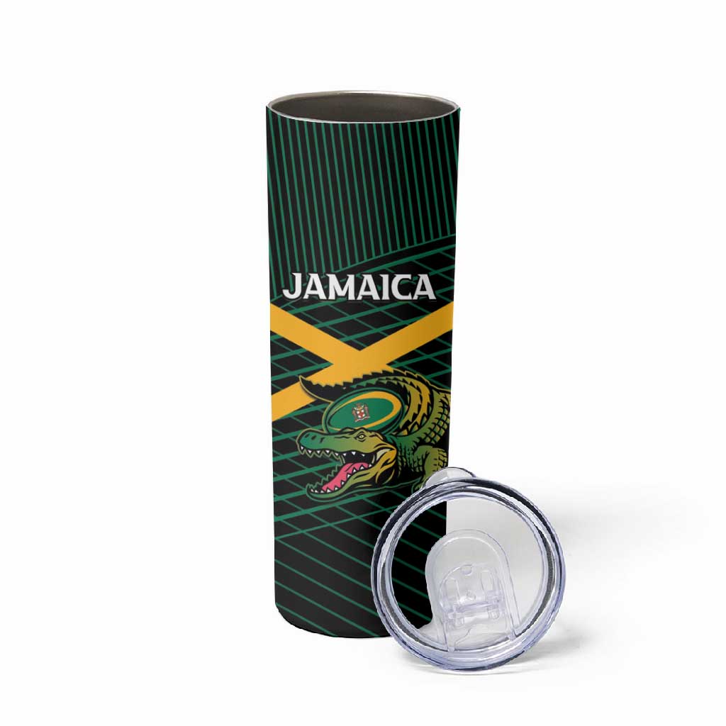 Jamaica Rugby Custom Skinny Tumbler Go Champions