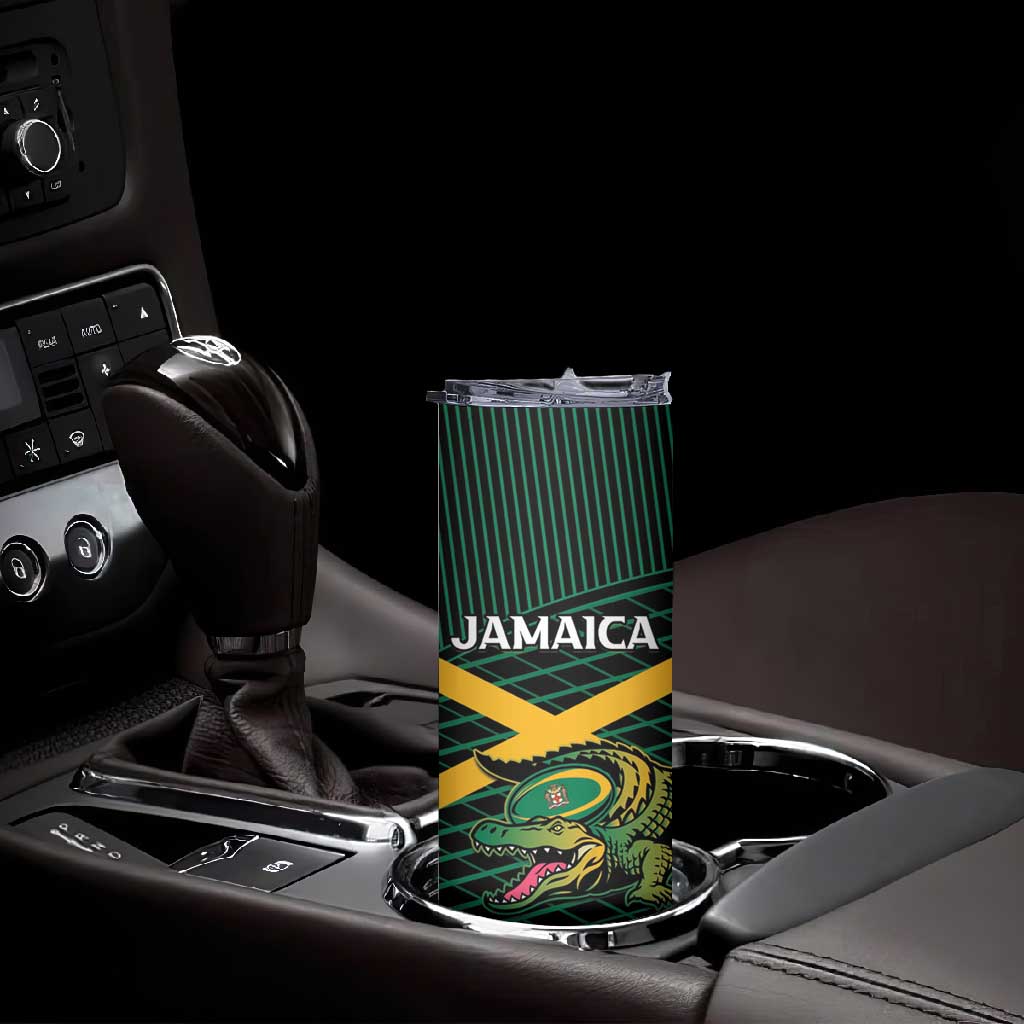 Jamaica Rugby Custom Skinny Tumbler Go Champions