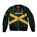 Jamaica Rugby Custom Sleeve Zip Bomber Jacket Go Champions